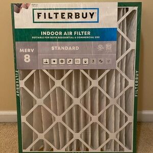 Indoor Air Filter 20x25x4 Filterbuy - MERV 8 Essential Dust & Allergy Defense